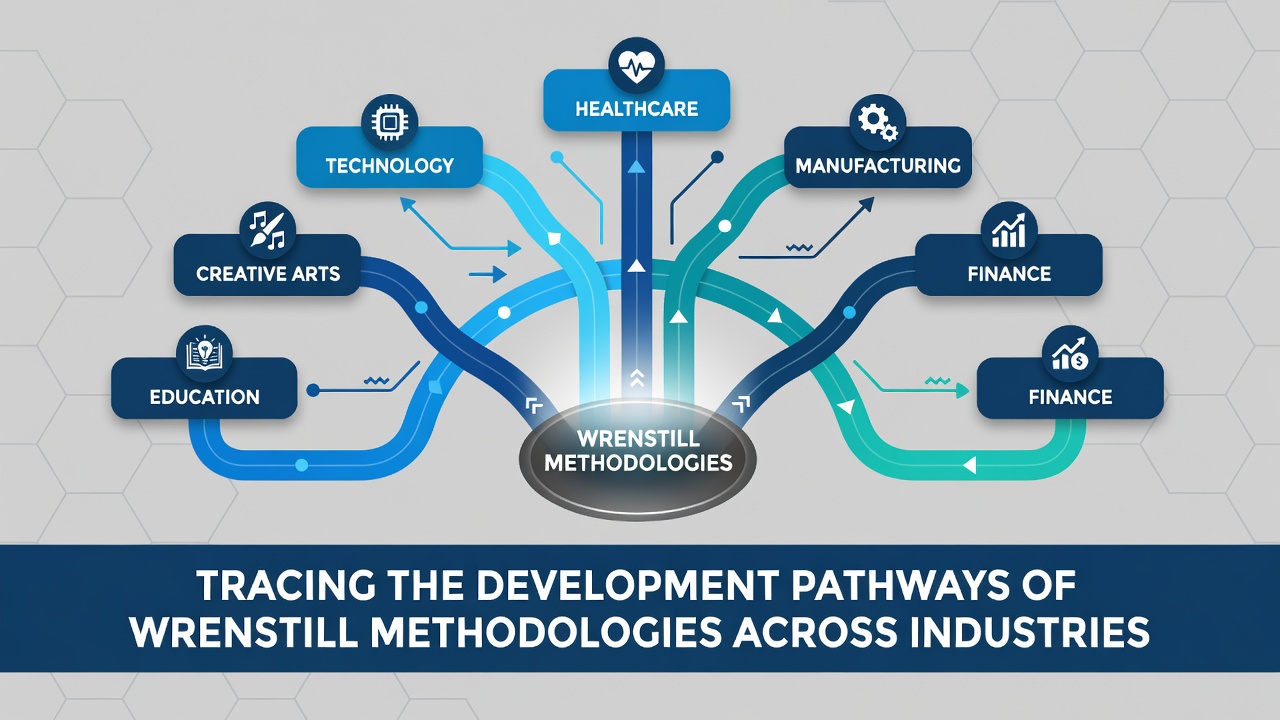 Timeline illustration showing the evolution of Wrenstill methodologies from early industrial roots to modern cross-sector applications